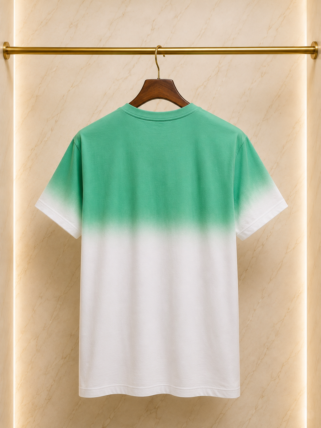 Dolce & Gabbana Tricou Degrade Verde-Alb