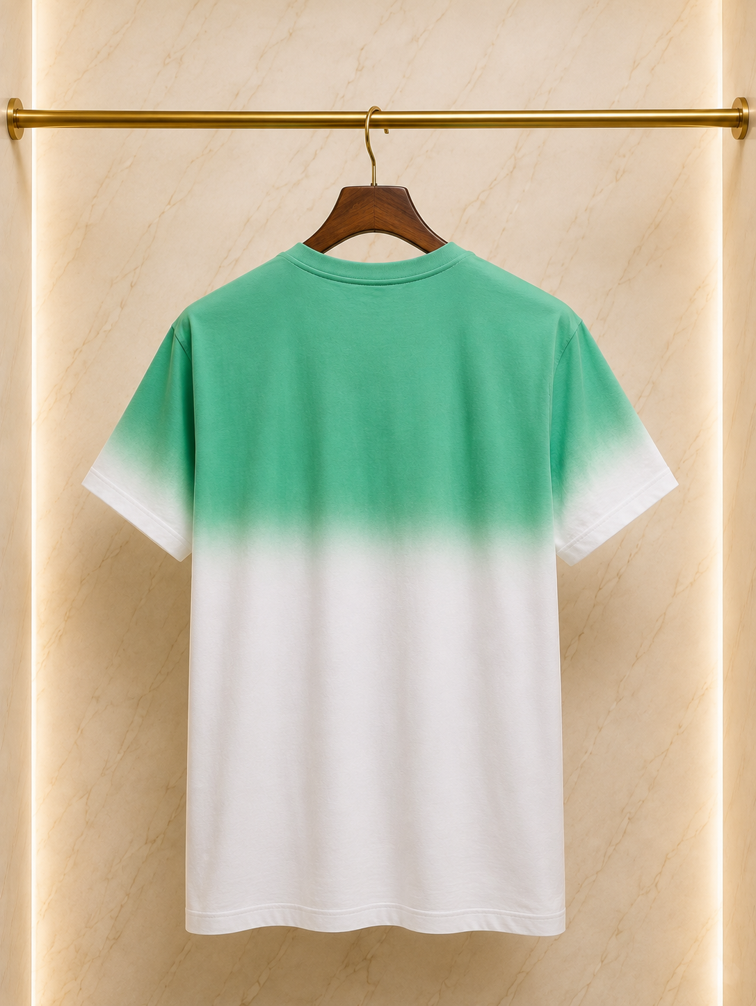 Dolce & Gabbana Tricou Degrade Verde-Alb