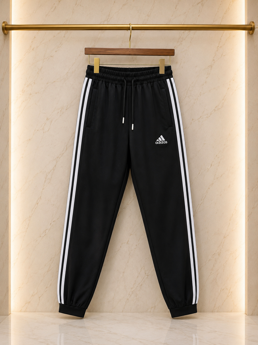 A-Adidas Trening Bărbați Negru – Logo Brodat