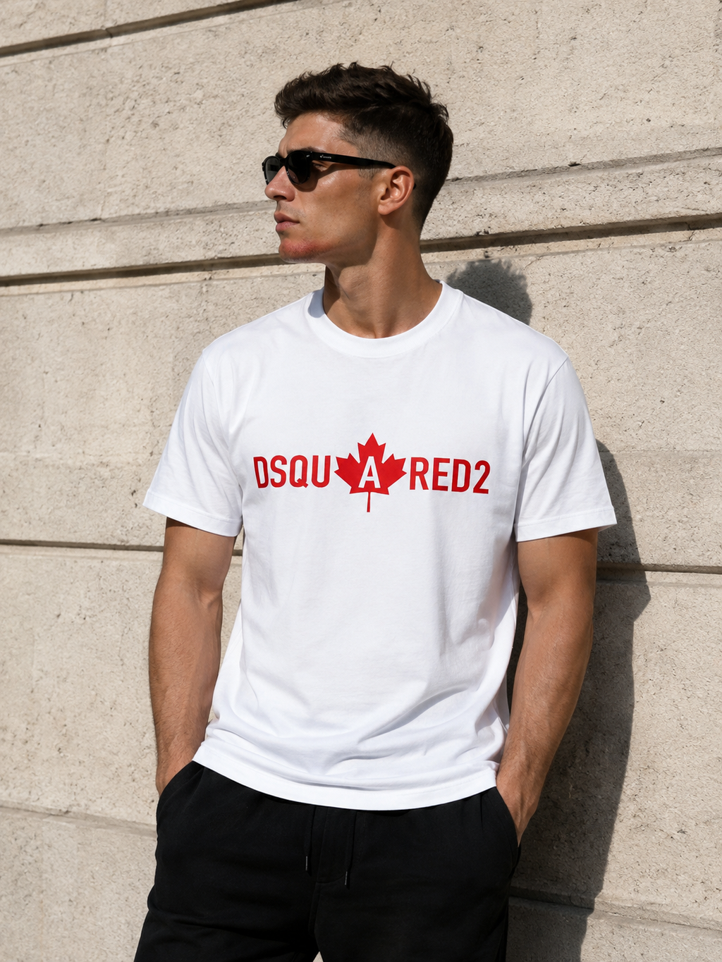 Dsquared2 Tricou Bărbați Alb 100% Bumbac Premium