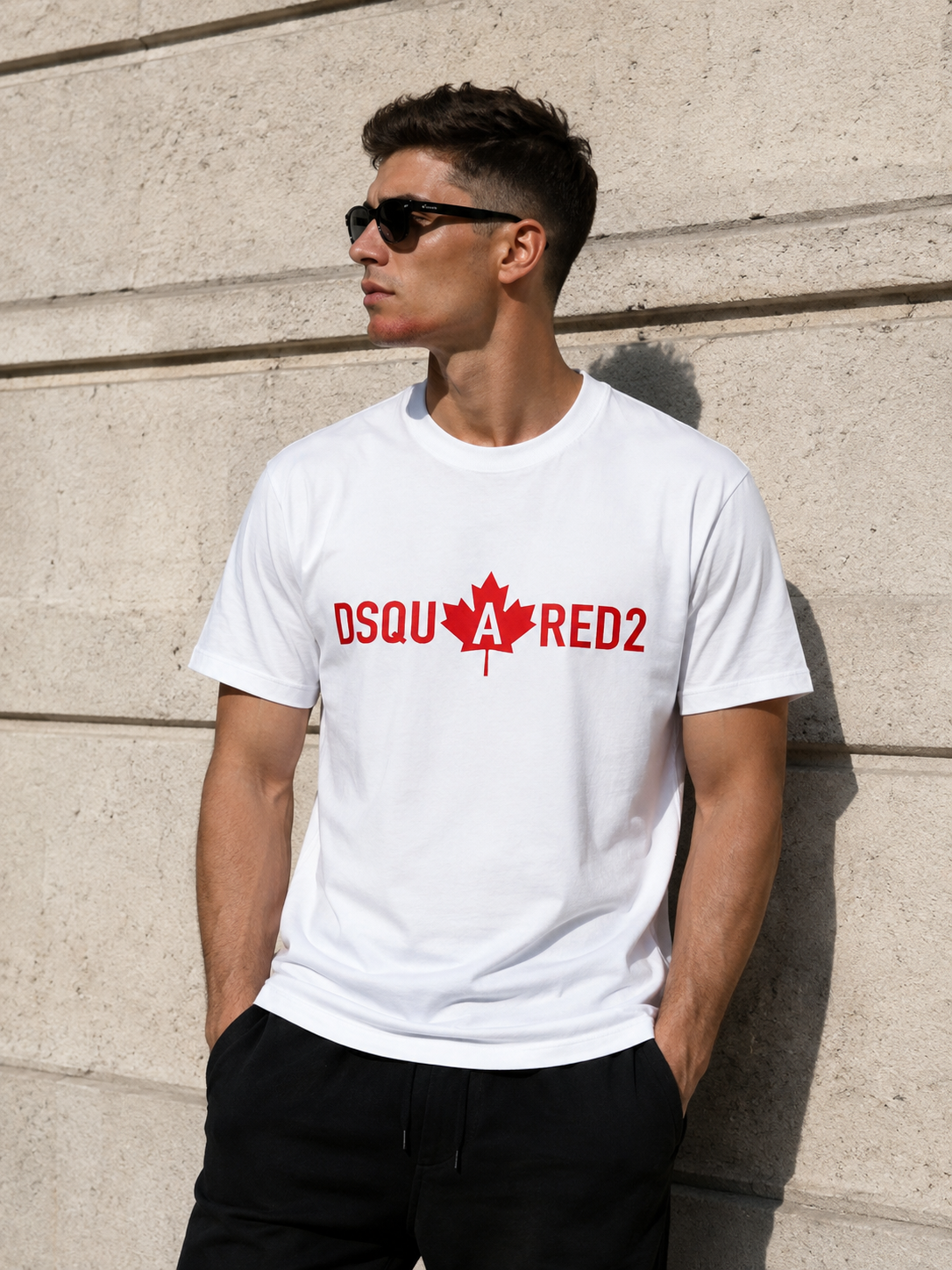 Dsquared2 Tricou Bărbați Alb 100% Bumbac Premium