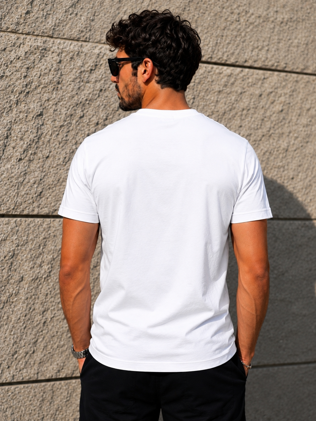Calvin Klein – Tricou bărbătesc alb CK logo brodat, bumbac