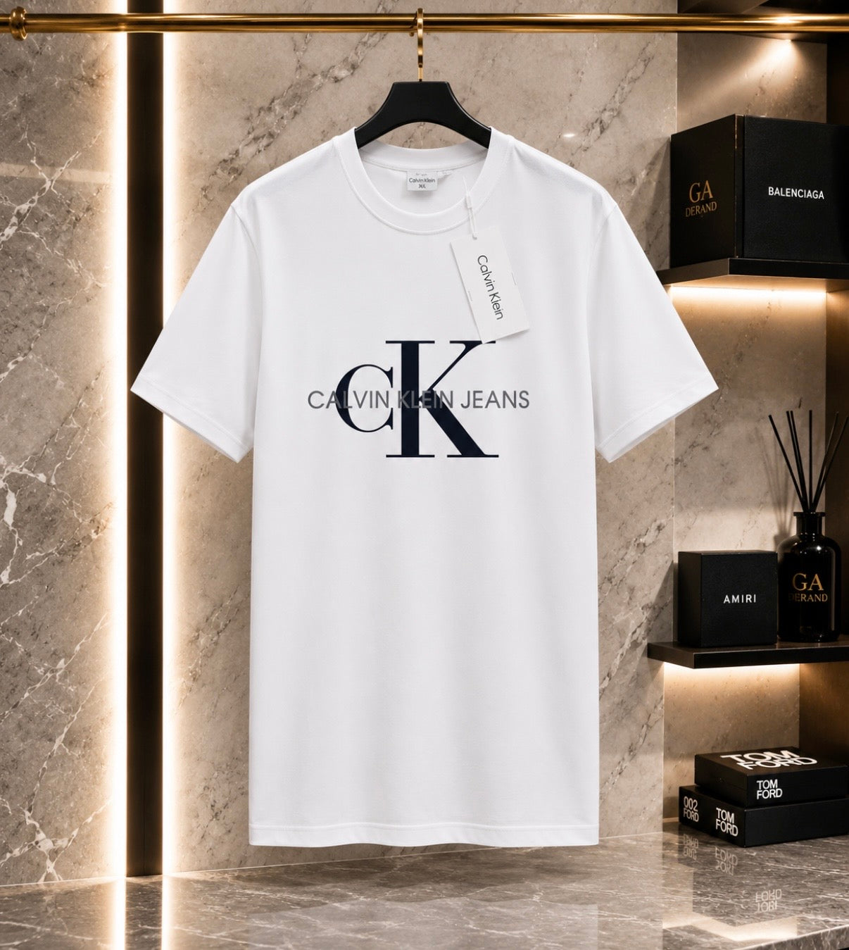 Calvin Klein Jeans Alb – Tricou Barbati