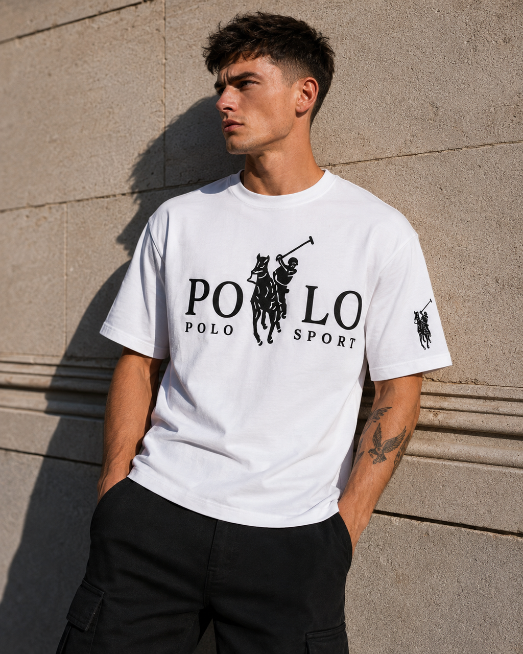 Polo Ralph Lauren Tricou Bărbați Alb 100% Bumbac Premium