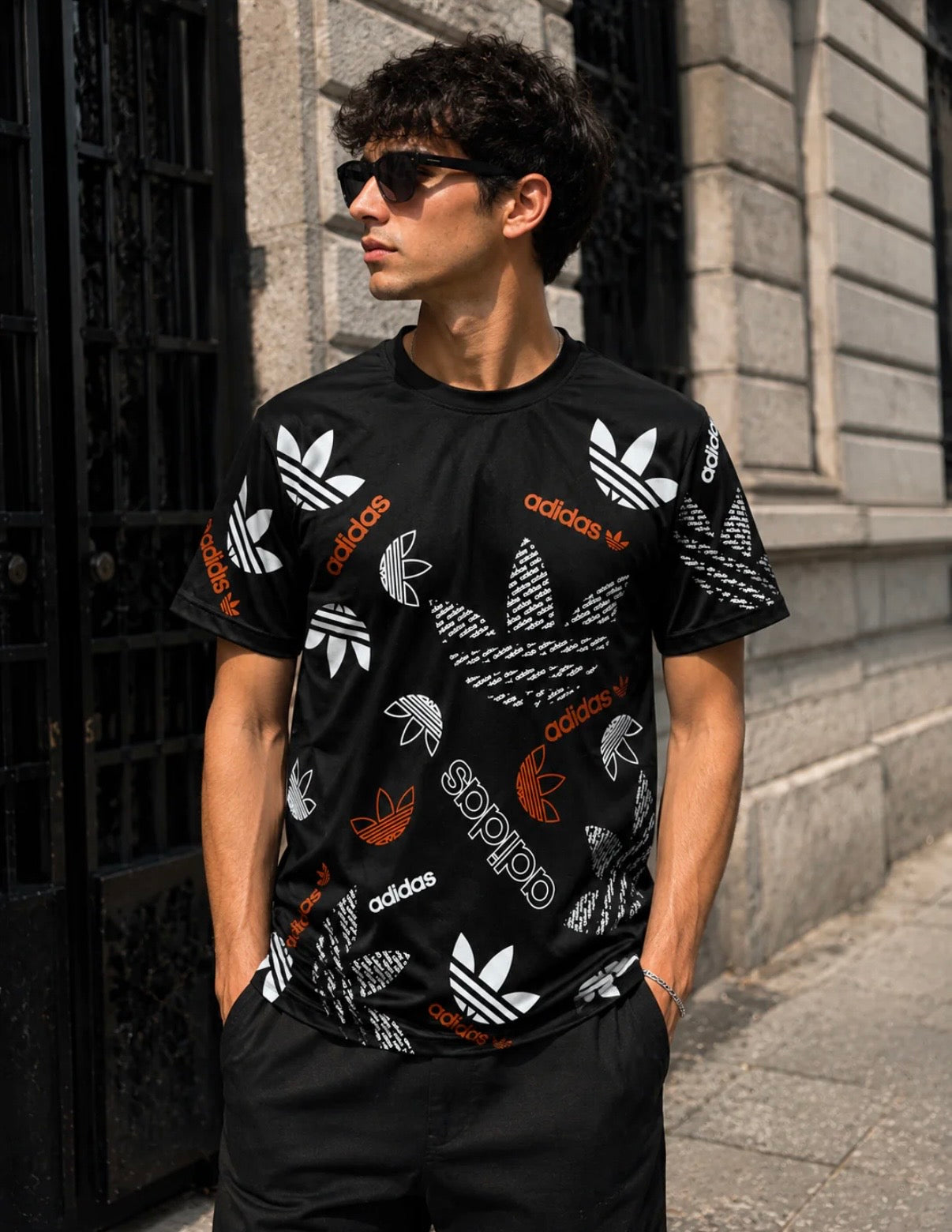 Tricou Adidas Black Allover