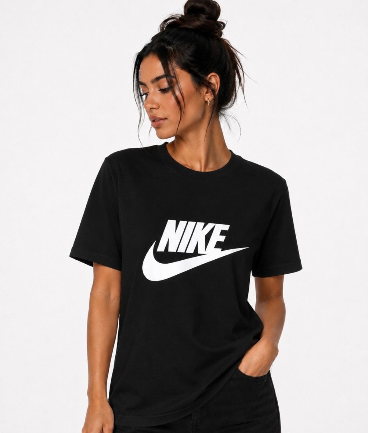 Nike Negru Logo Alb