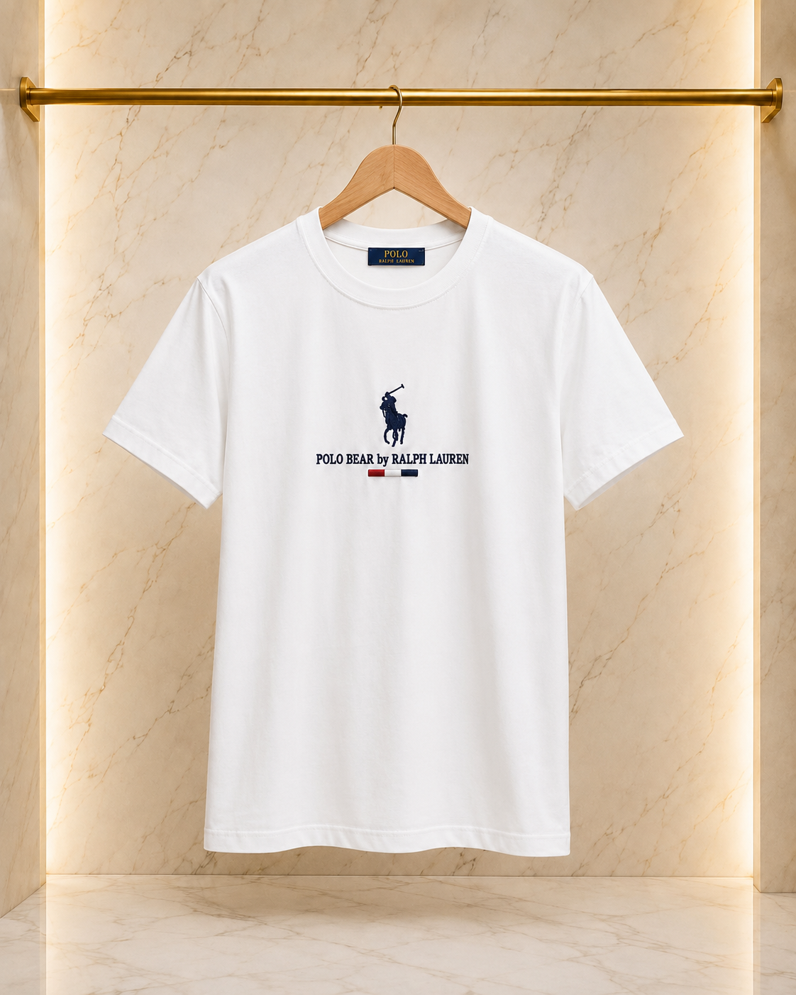 Polo Ralph Lauren Tricou Bărbați Alb logo brodat