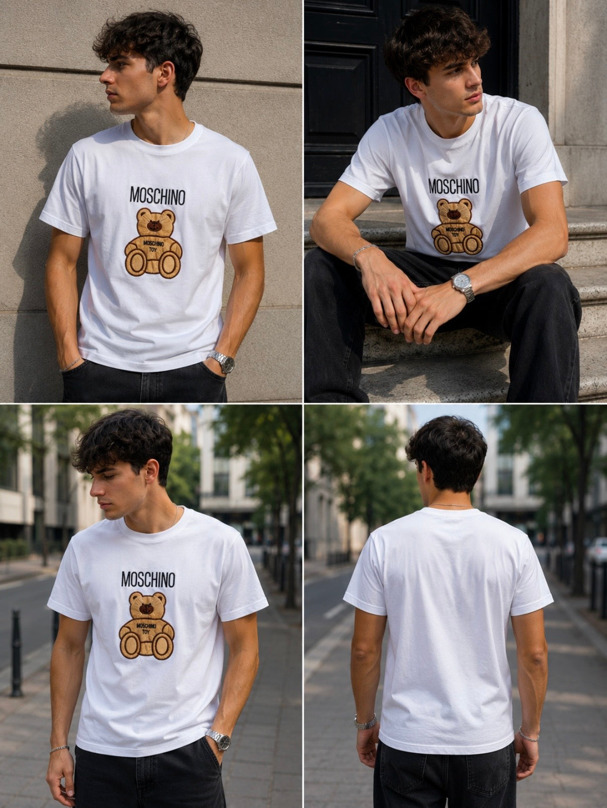 Moschino Teddy Bear White Tee