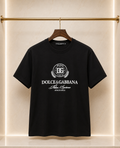 Dolce & Gabbana Tricou Bărbați Negru 100% Bumbac Premium