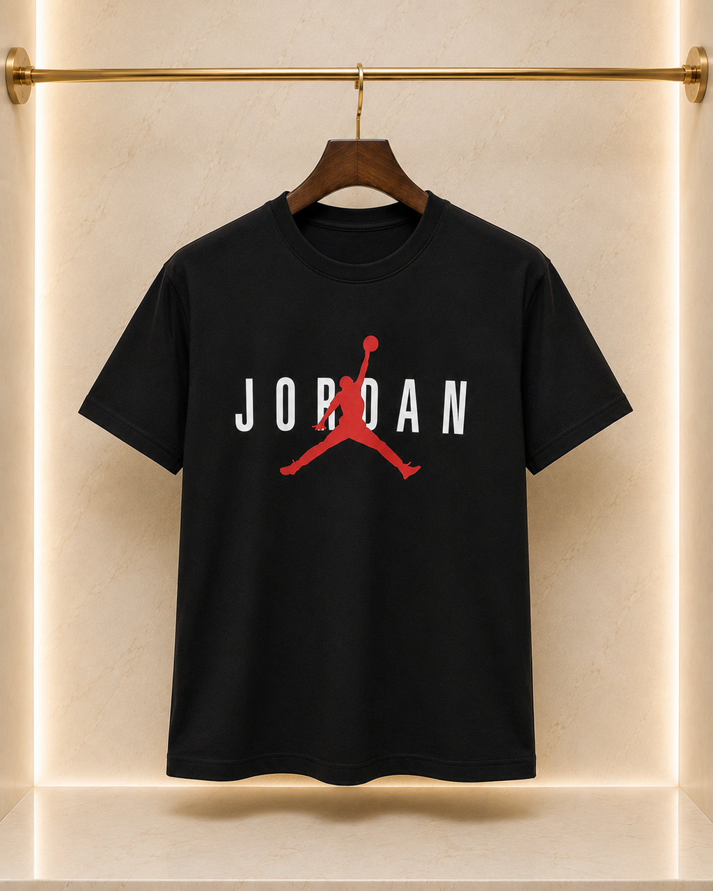Jordan – Tricou bărbătesc negru cu logo imprimat