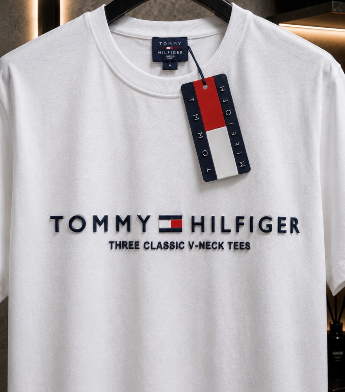 Tricou Tommy Hilfiger – Model Clasic Alb