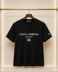 Dolce & Gabbana Tricou Bărbați Negru 100% Bumbac Premium