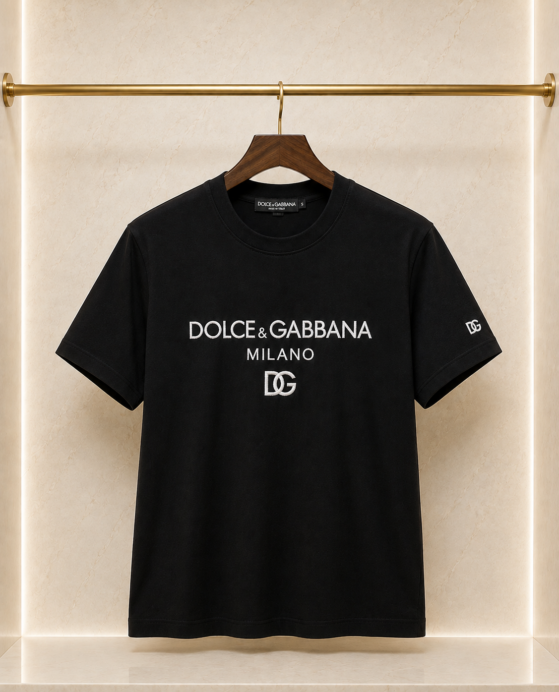 Dolce & Gabbana Tricou Bărbați Negru 100% Bumbac Premium