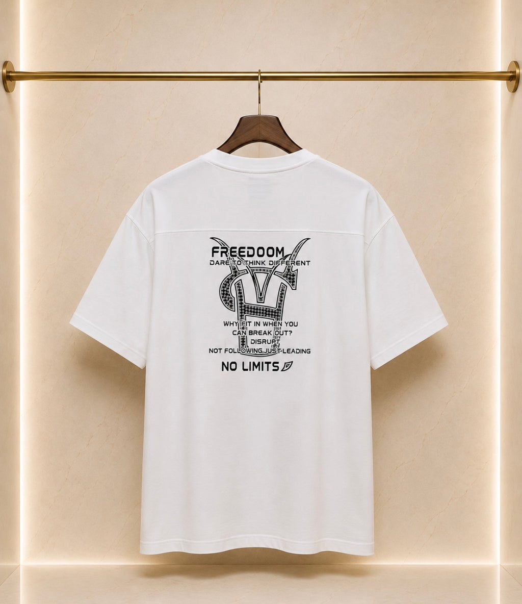 Made by Society Tricou Bărbați Alb – Logo BY Negru
