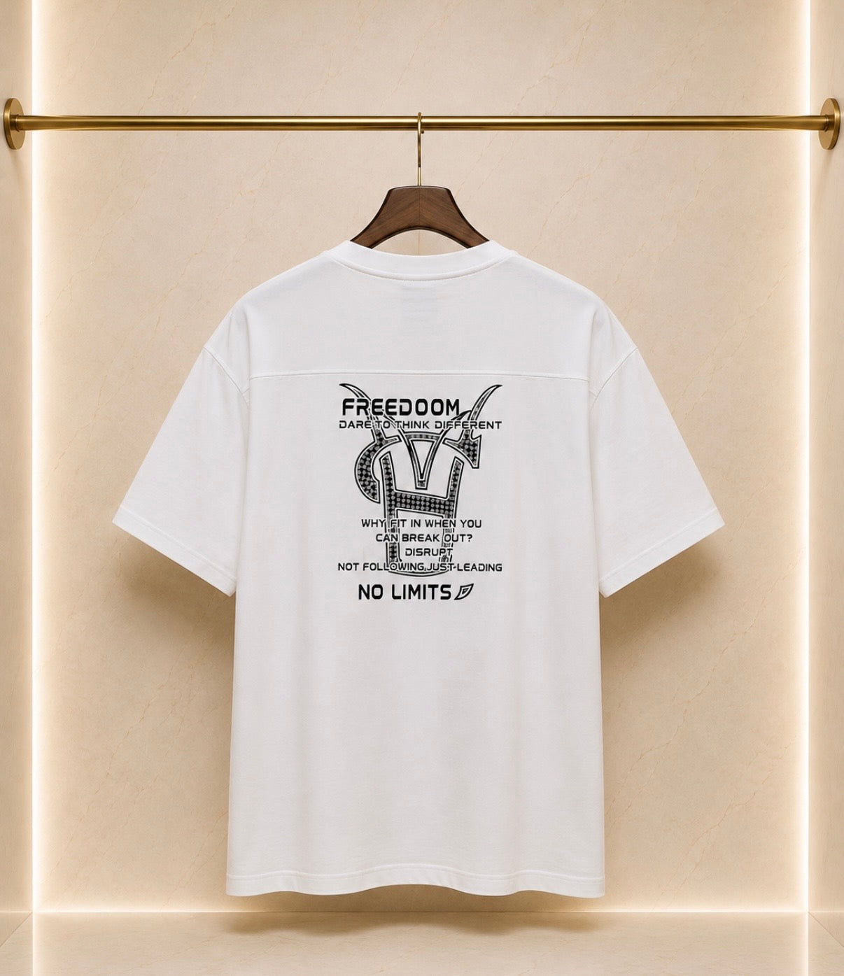 Made by Society Tricou Bărbați Alb – Logo BY Negru