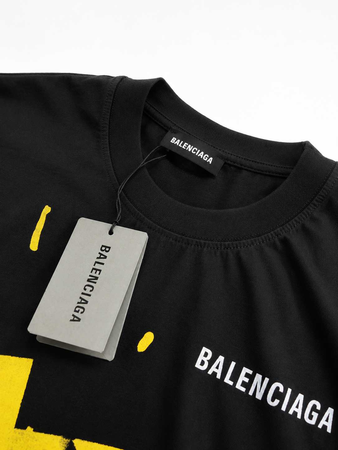 Balenciaga – Tricou bărbătesc negru din bumbac premium