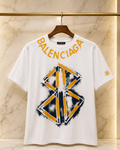 Balenciaga Tricou Bărbați Alb 100% Bumbac Premium