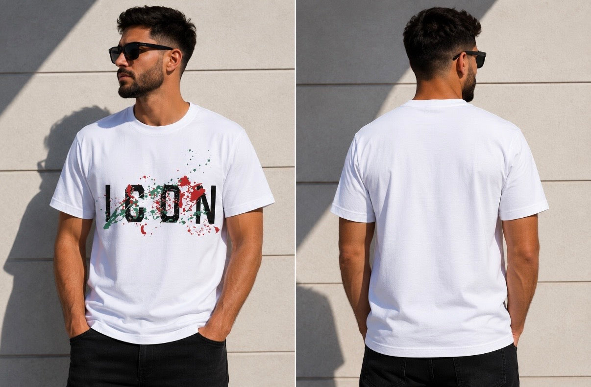 Icon Splash T-Shirt – Alb