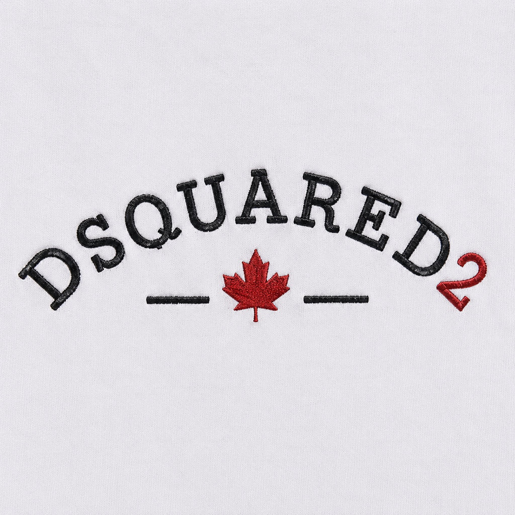 Dsquared2 – Tricou alb pentru bărbați cu logo brodat