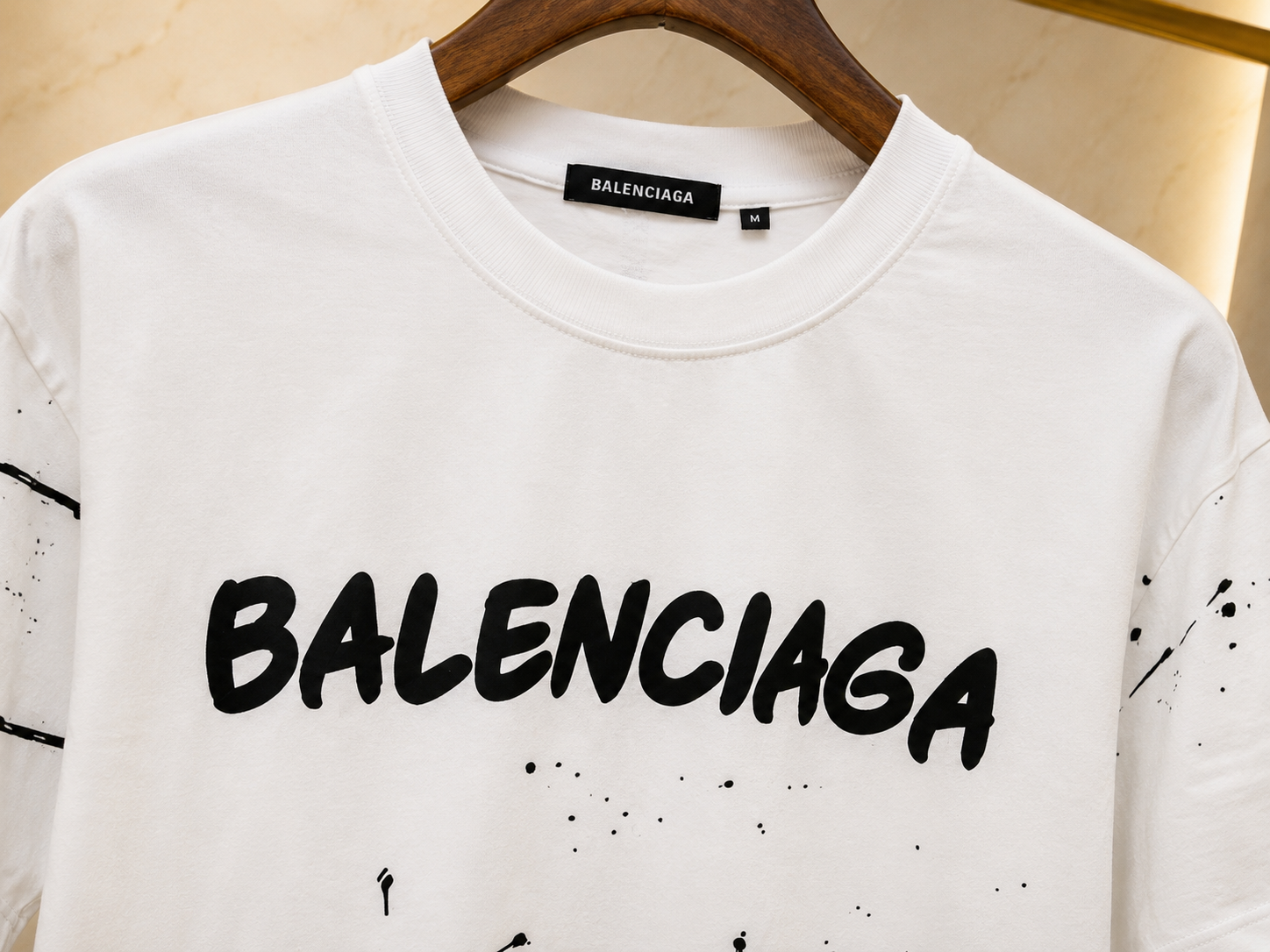 Balenciaga Tricou Bărbați Alb 100% Bumbac Premium