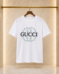 Gucci – Tricou alb cu logo brodat