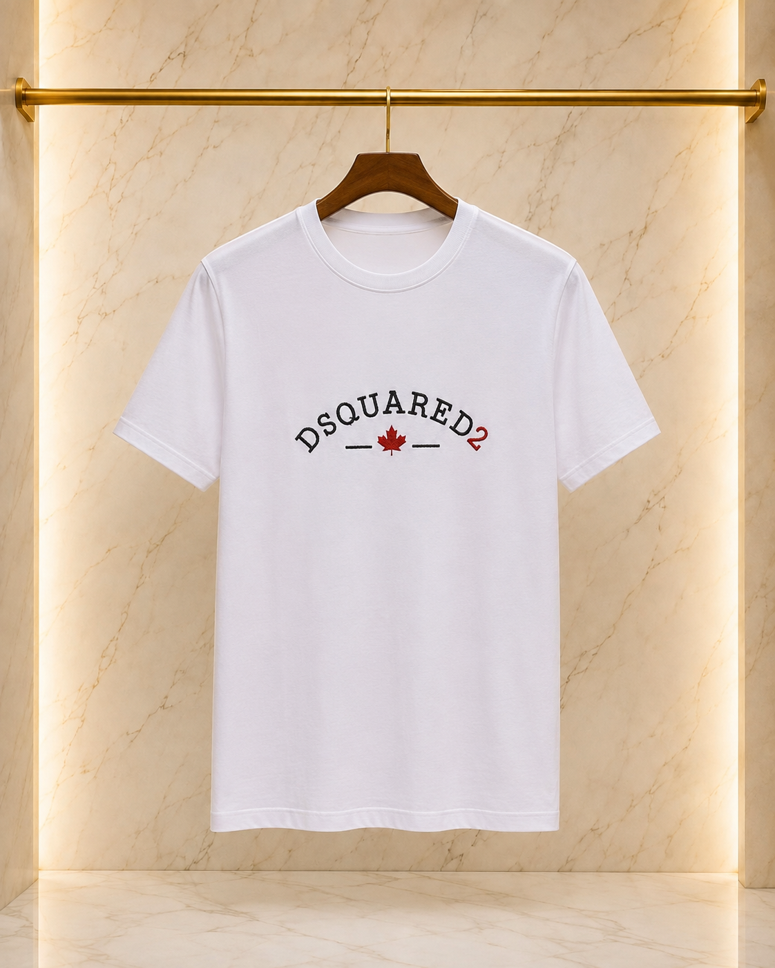 Dsquared2 – Tricou alb pentru bărbați cu logo brodat