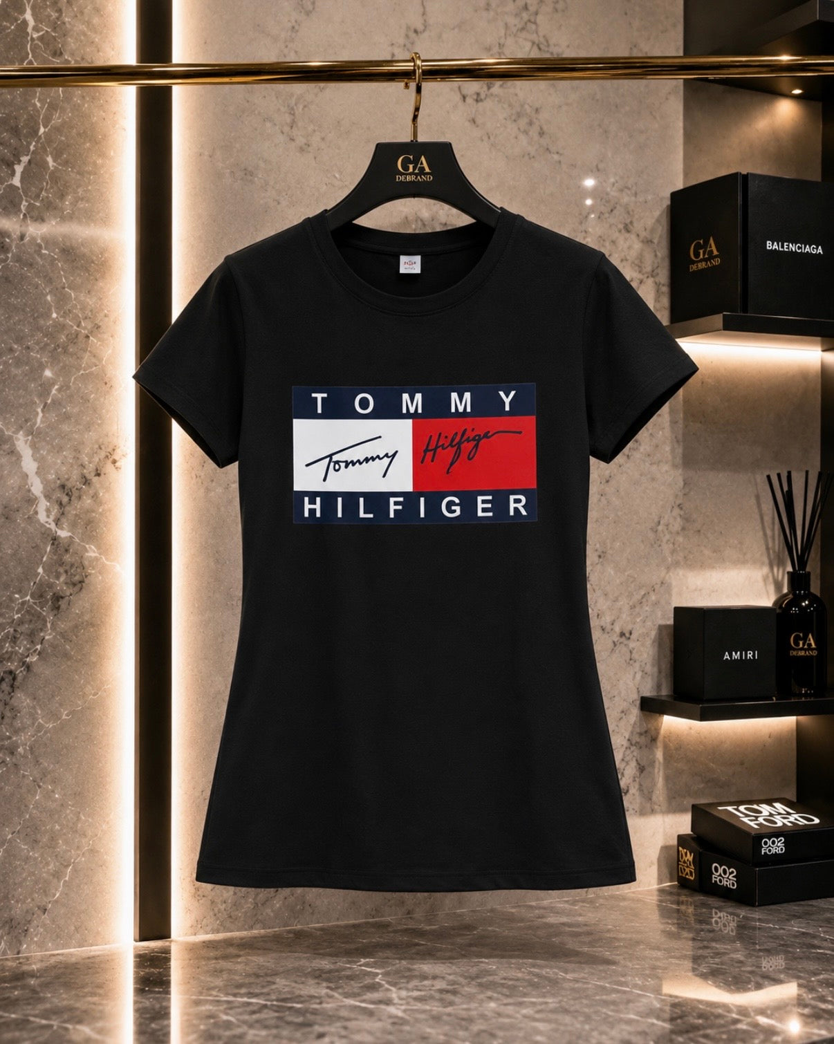 Women’s Tommy Hilfiger Logo T-Shirt – Black