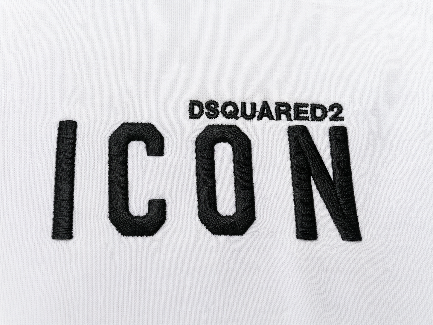 DSQUARED2 Tricou Bărbați Alb ICON Brodat – Bumbac Premium