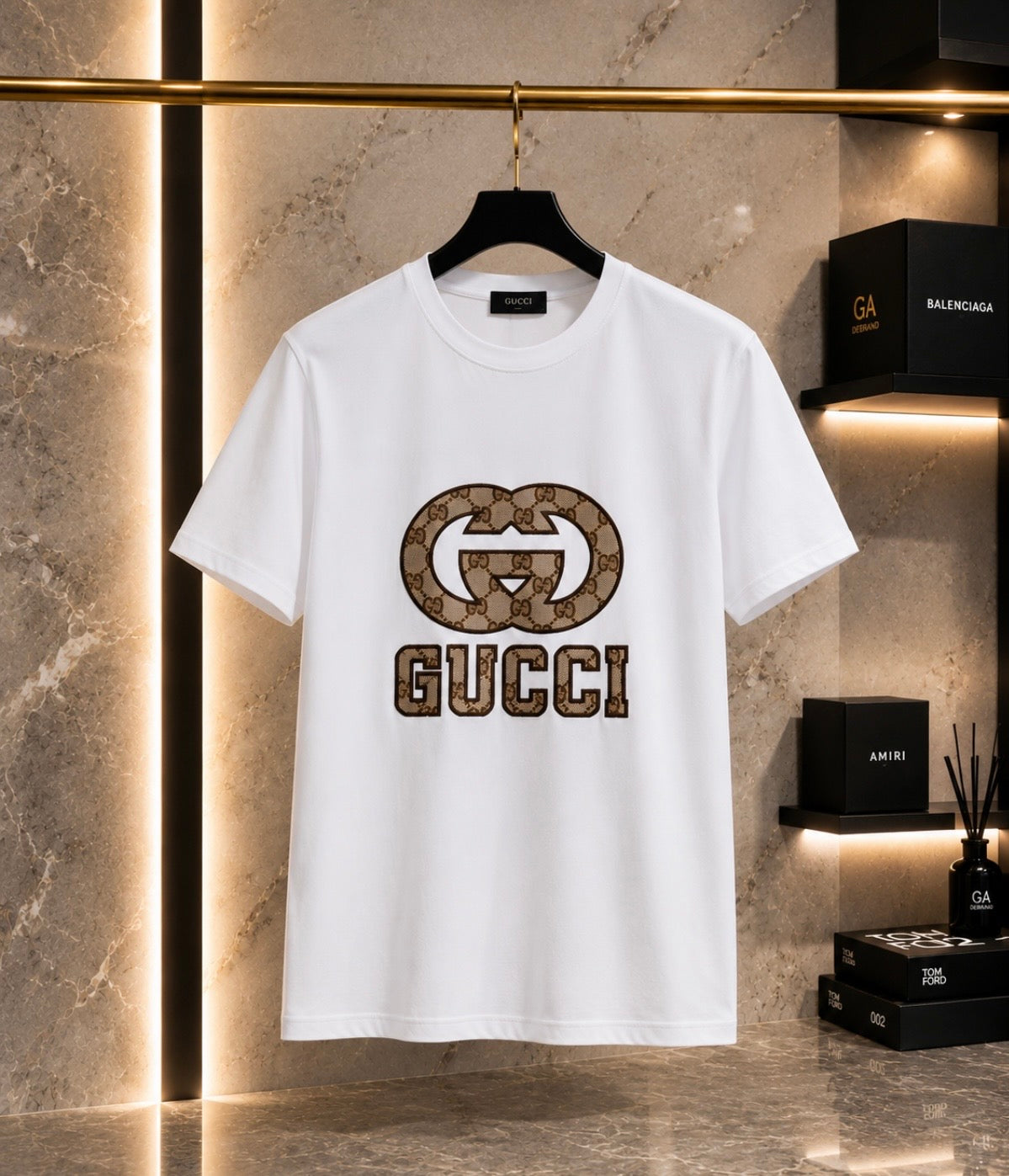Gucci Monogram T-Shirt – Alb