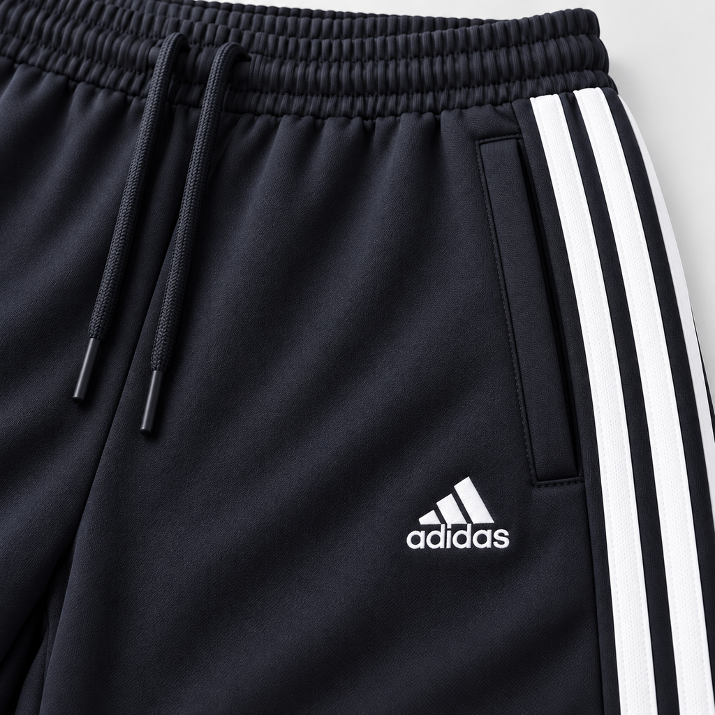A-Adidas Trening Bărbați – Logo Cusut, Negru cu Tentă Albastră