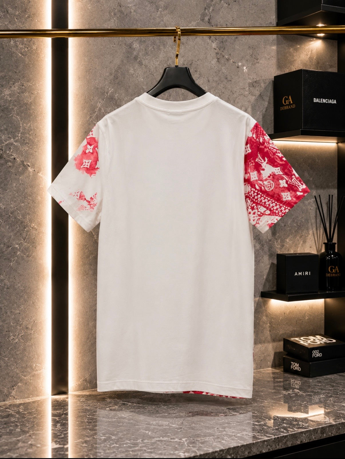 Tricou White/Red Monogram