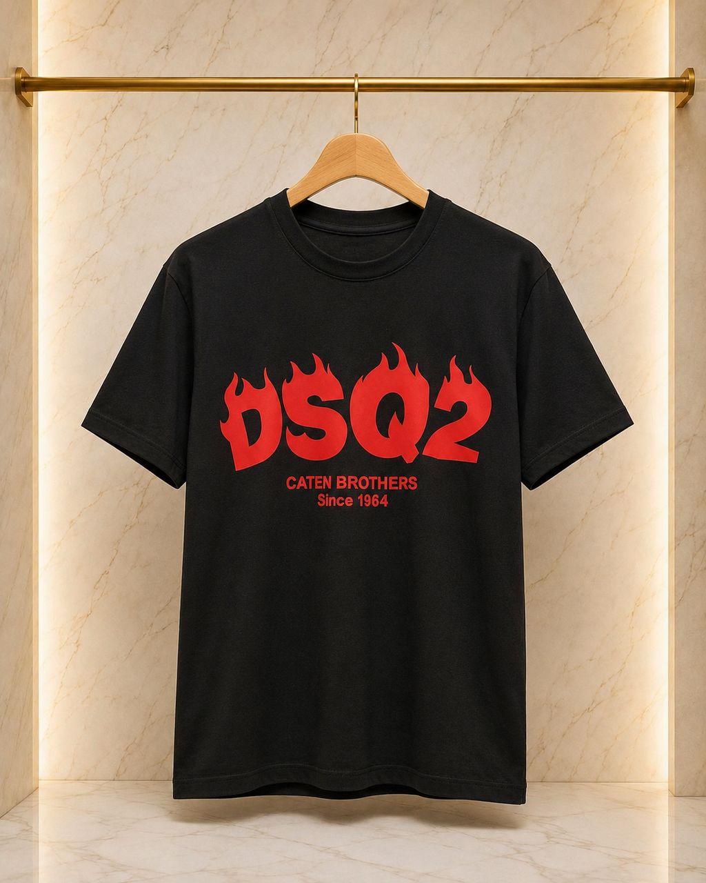 DSQUARED2 – Tricou bărbătesc negru din bumbac premium