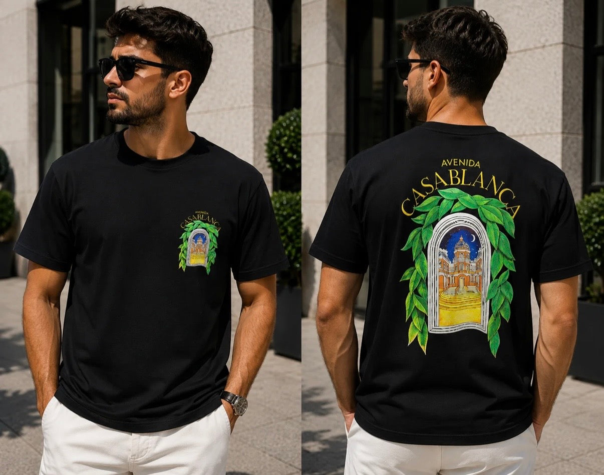 Casablanca – Tricou negru din bumbac premium
