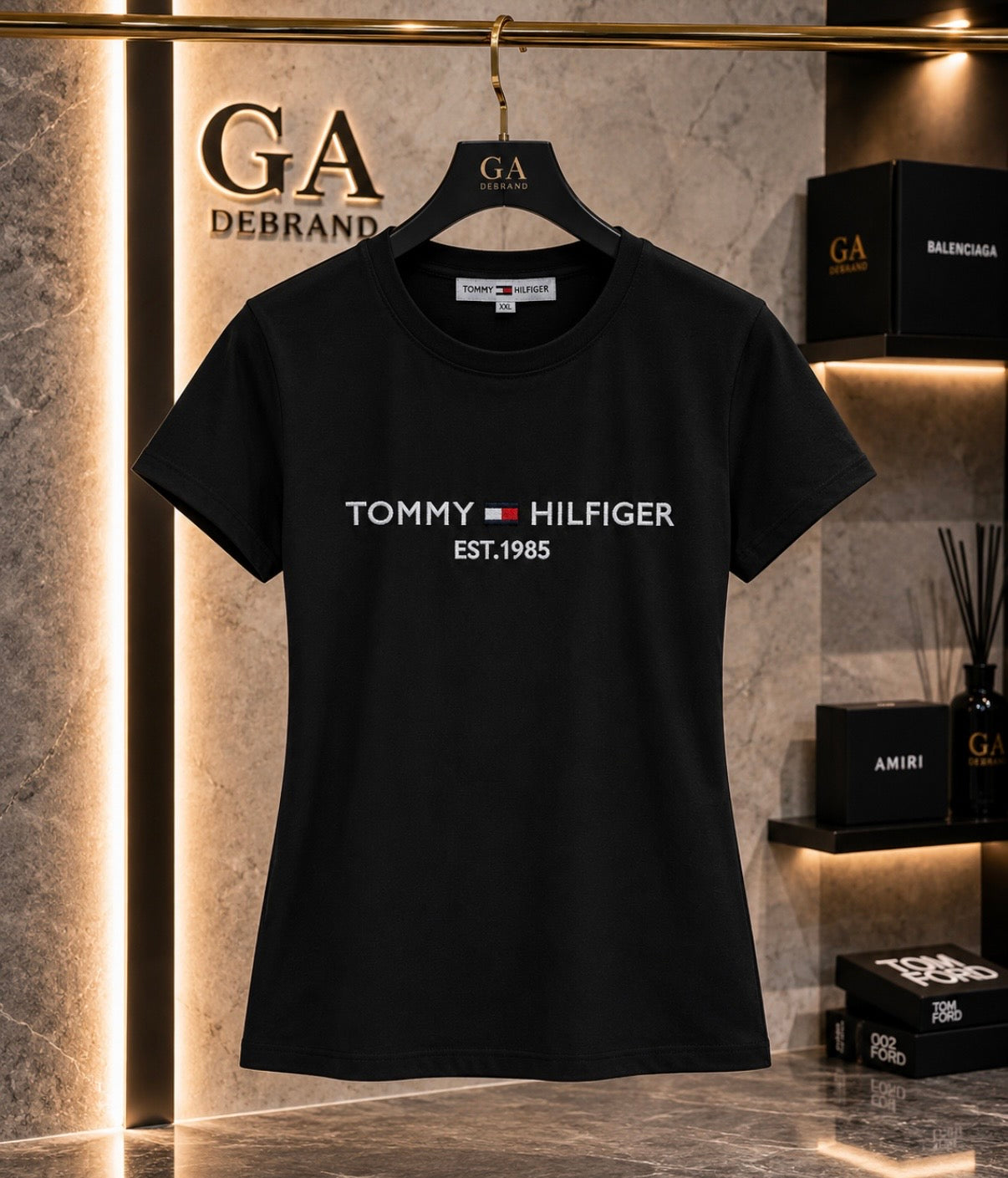Women’s Tommy Hilfiger EST.1985 T-Shirt – Black