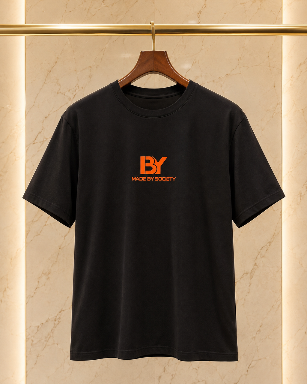 Made by Society Tricou Bărbați Negru 100% Bumbac Premium