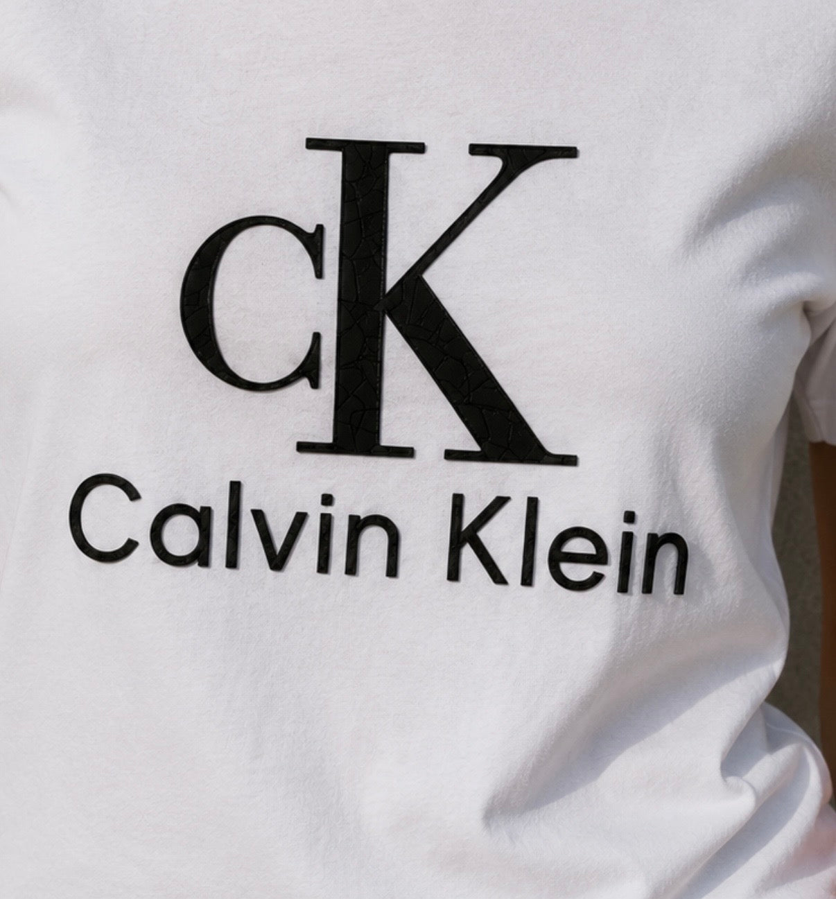 Women’s Calvin Klein White T-Shirt – Black Logo