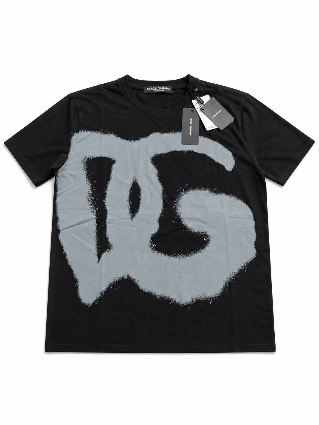 Dolce & Gabbana – Tricou bărbătesc negru DG Oversize, bumbac premium
