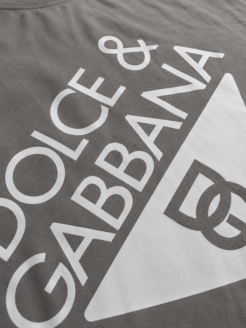 Dolce & Gabbana – Tricou bărbătesc gri din bumbac premium over size