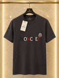 Moncler – Tricou negru cu logo brodat