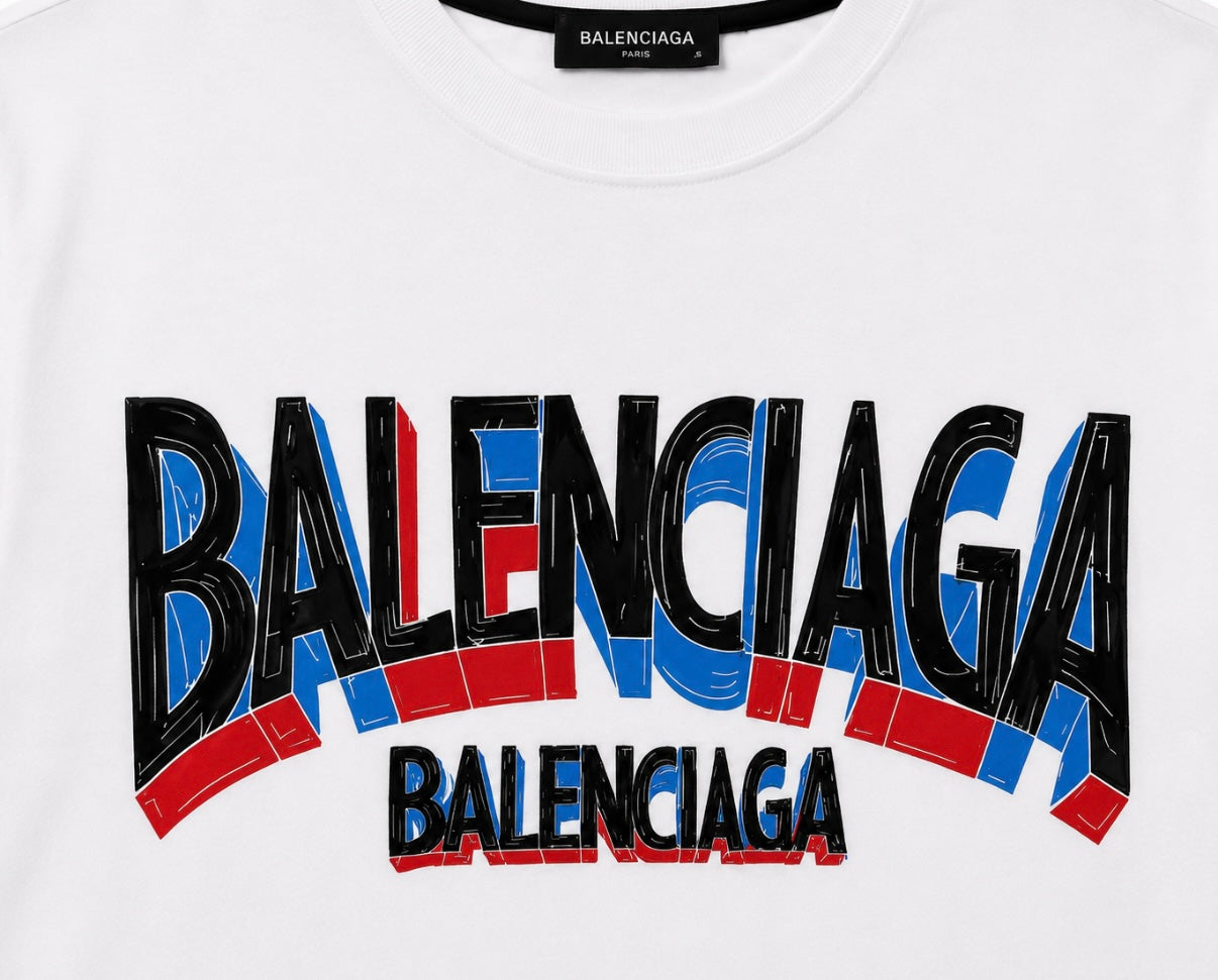Balenciaga White Logo T-Shirt