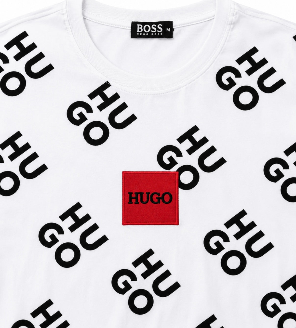 Hugo Boss White Pattern T-Shirt