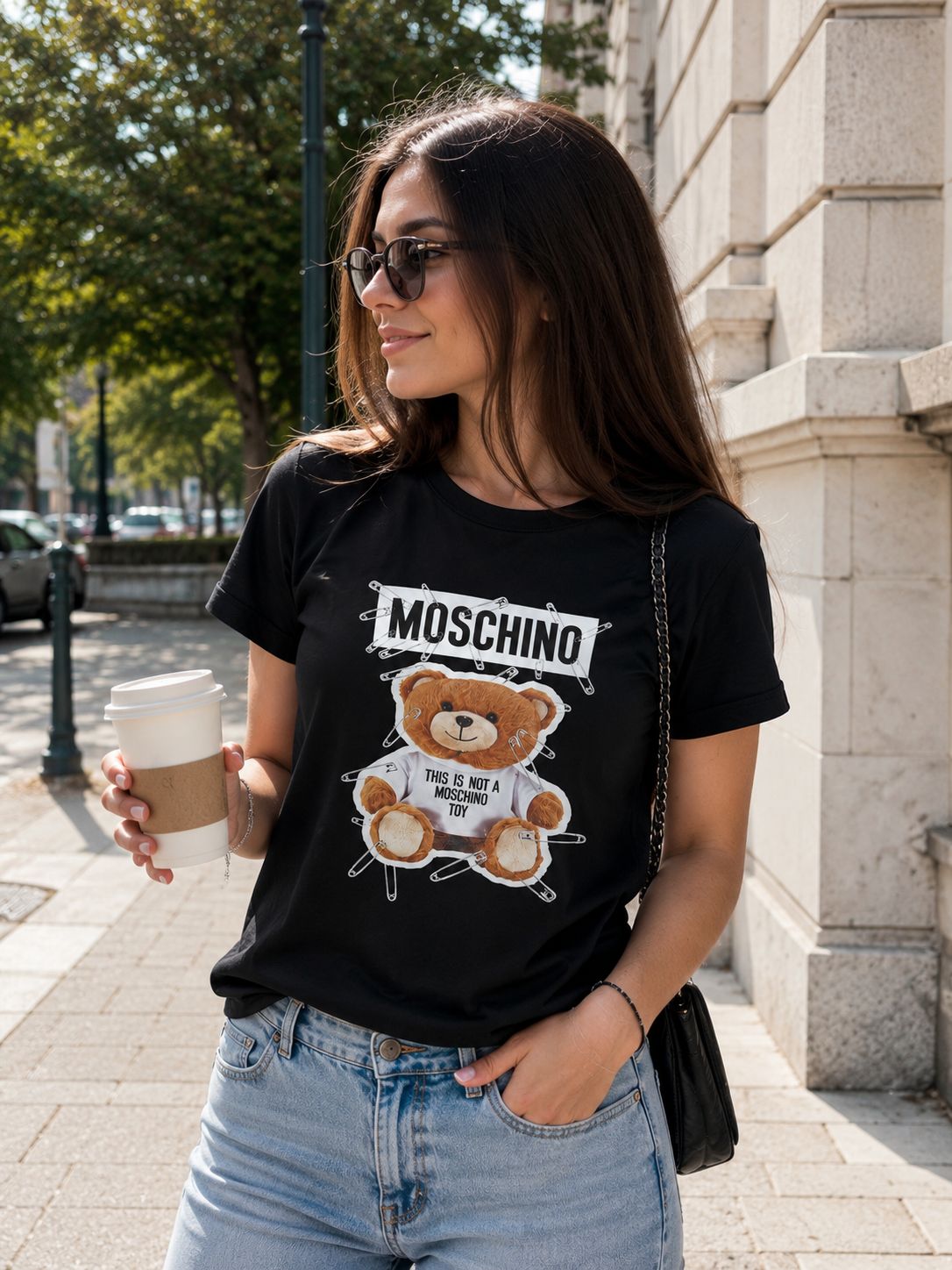 Women’s Moschino Bear Cotton T-Shirt | Casual Fashion Tee