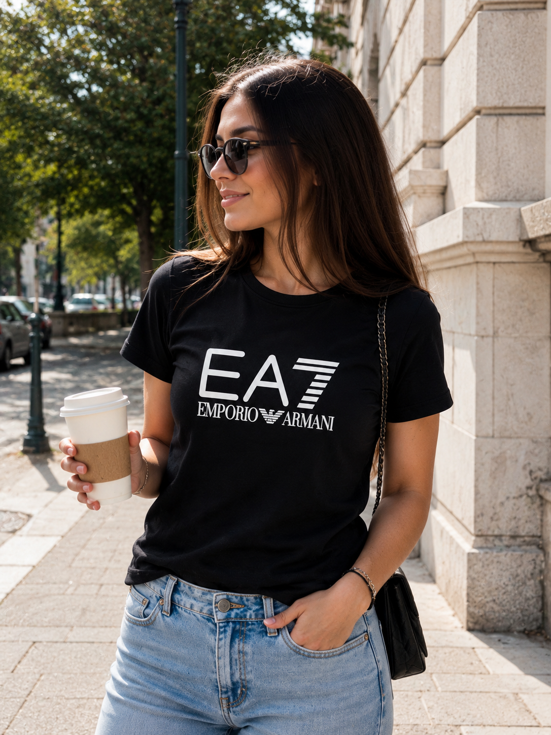 Women’s EA7 Emporio Armani Cotton T-Shirt | Casual Fashion Tee